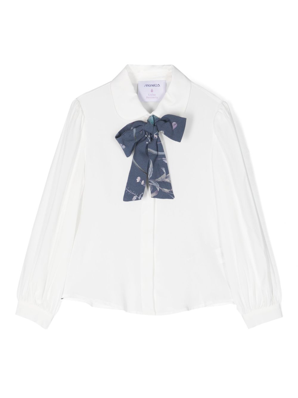 Peter Pan-collar button-up shirt - White