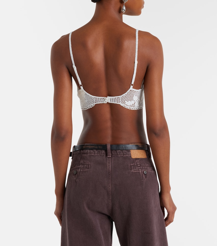 Crochet cotton bra