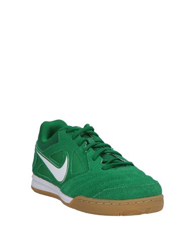 Man Sneakers Green Size 6 Leather, Textile fibers