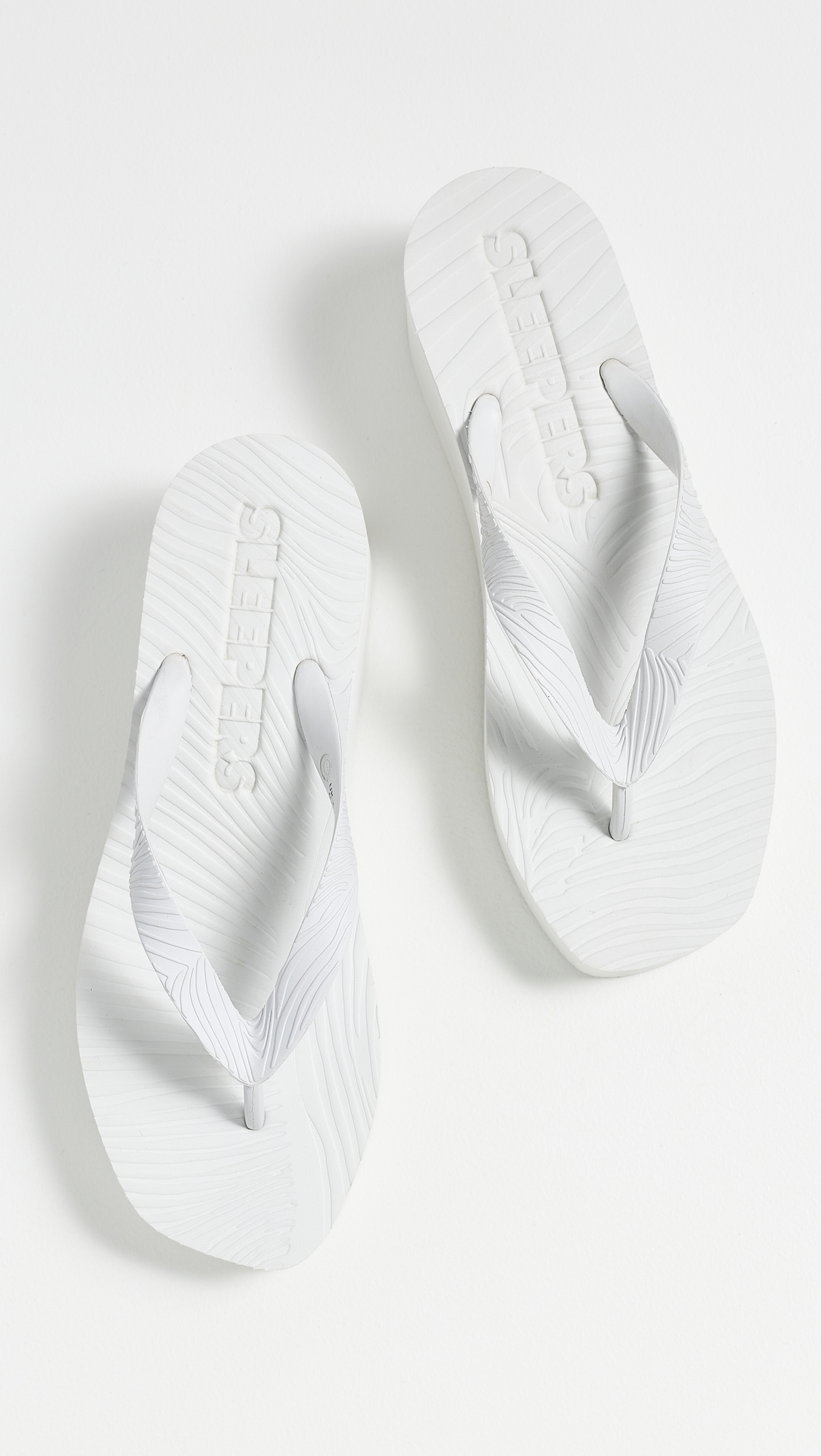 High Platform Flip Flops White