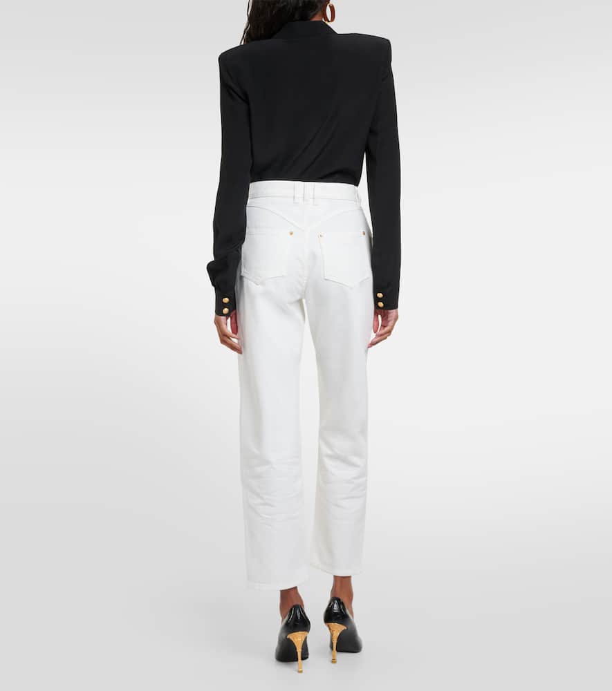 High-rise straight jeans
