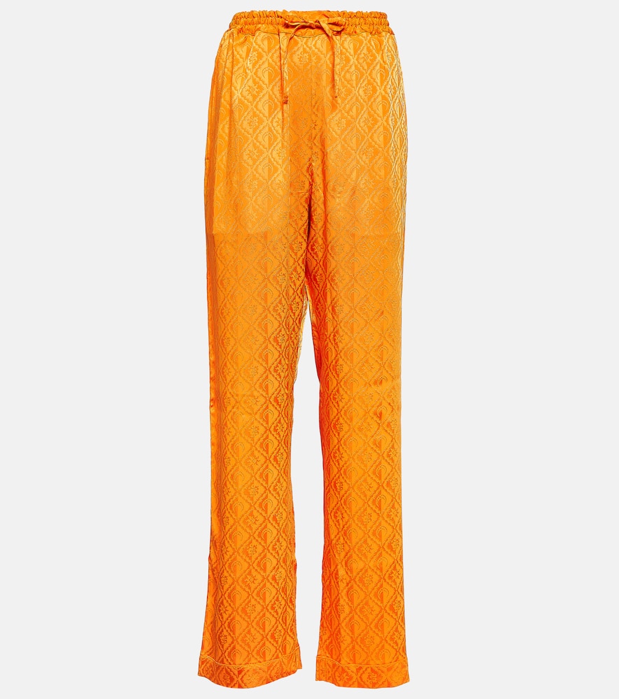 Marine Serre Moon Diamant satin pajama pants