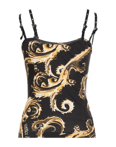 Woman Top Black Size 14 Cotton, Elastane, Polyurethane resin, Polyester