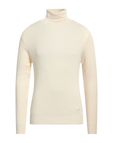 Costume National Man Turtleneck Cream Size L Viscose, Nylon