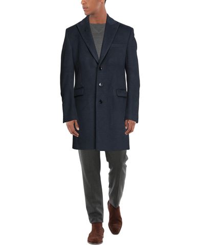 Man Coat Midnight blue Size 40 Polyester, Viscose