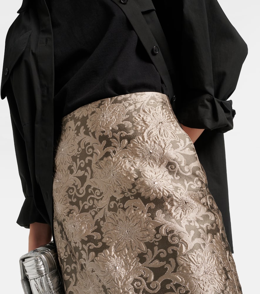 Diletta jacquard midi skirt