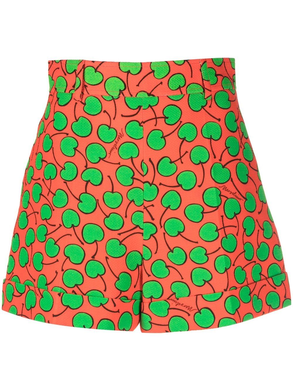 Patterned mini shorts - Orange