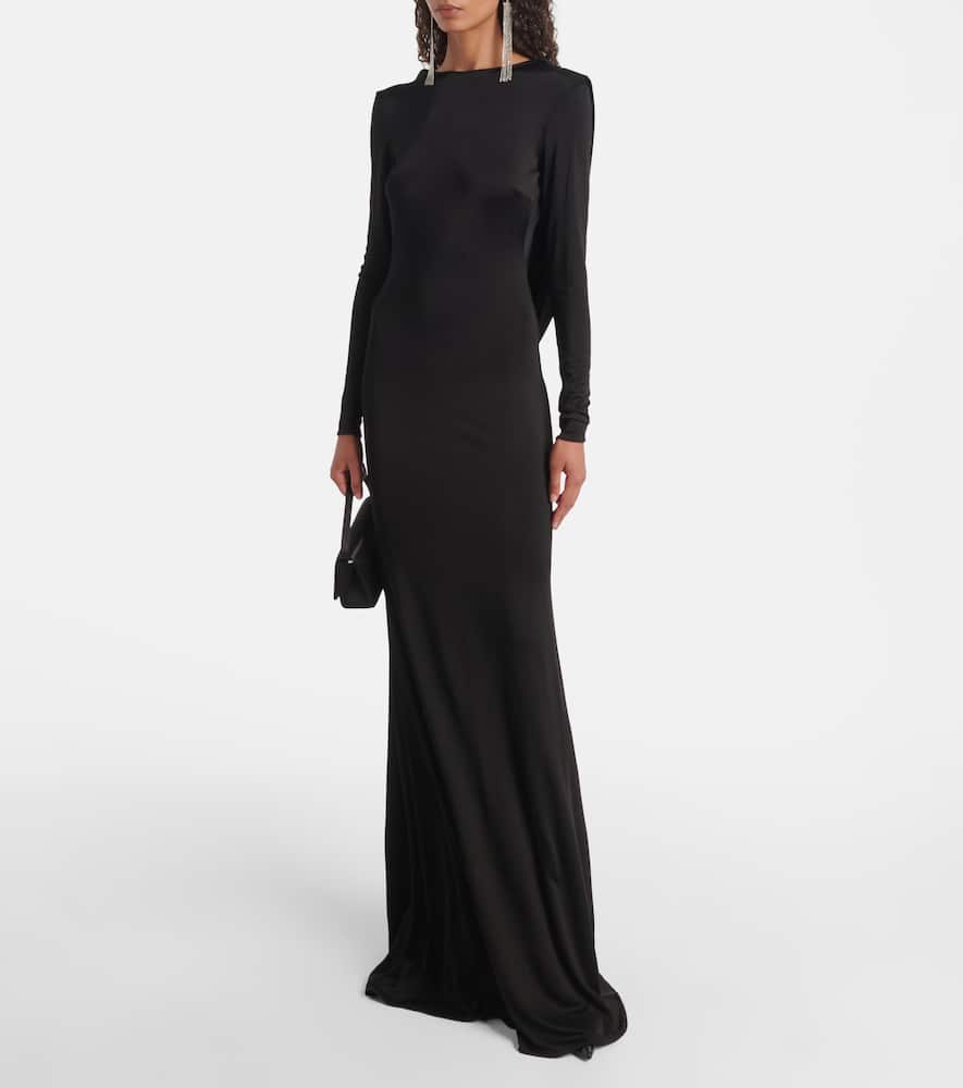 Roisin draped open-back gown