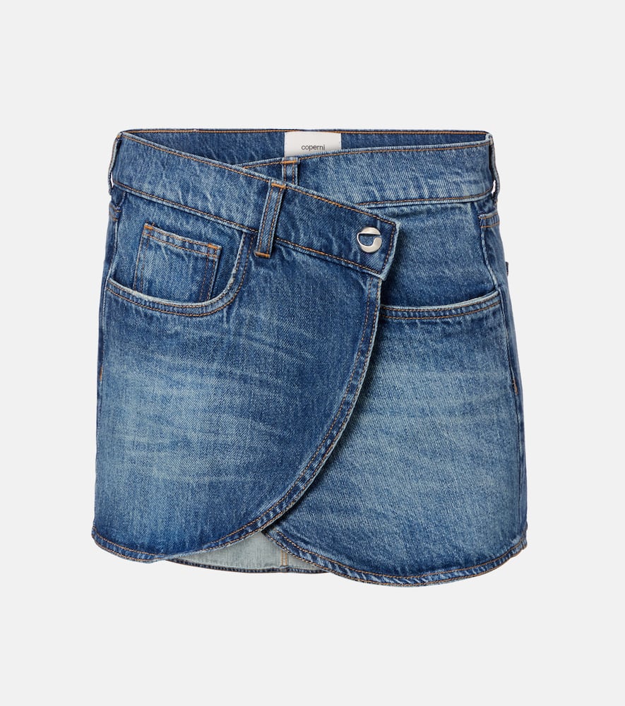 Denim wrap skirt