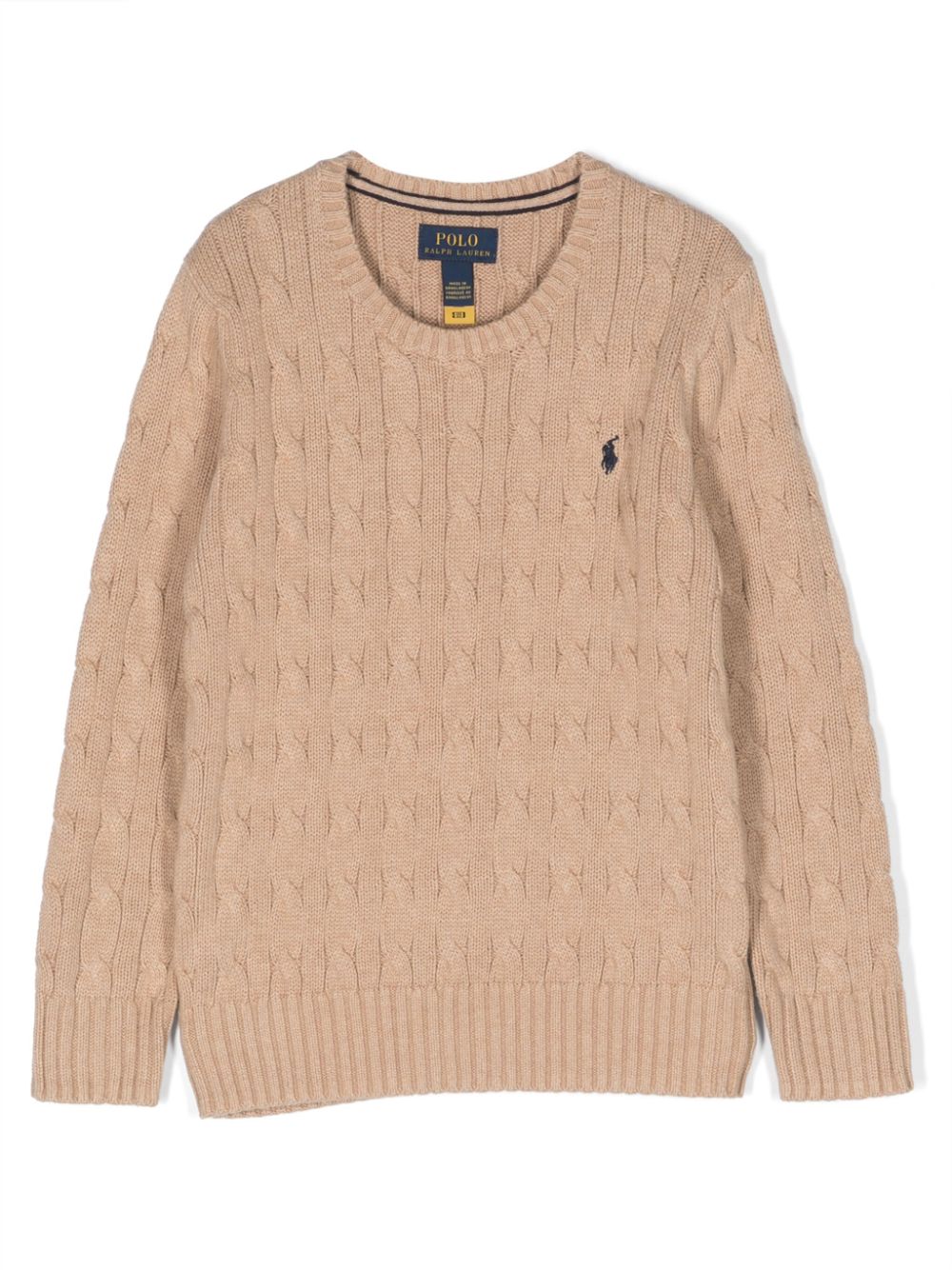 Polo Pony cable-knit jumper - Neutrals