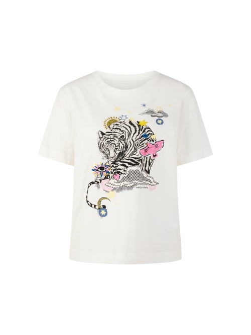 Marc Cain T-shirt with appliqués, white, 42 N