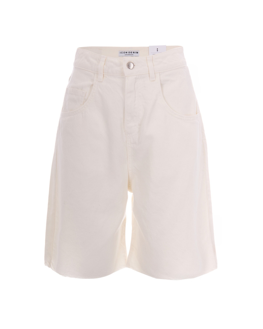 White Solid Shorts