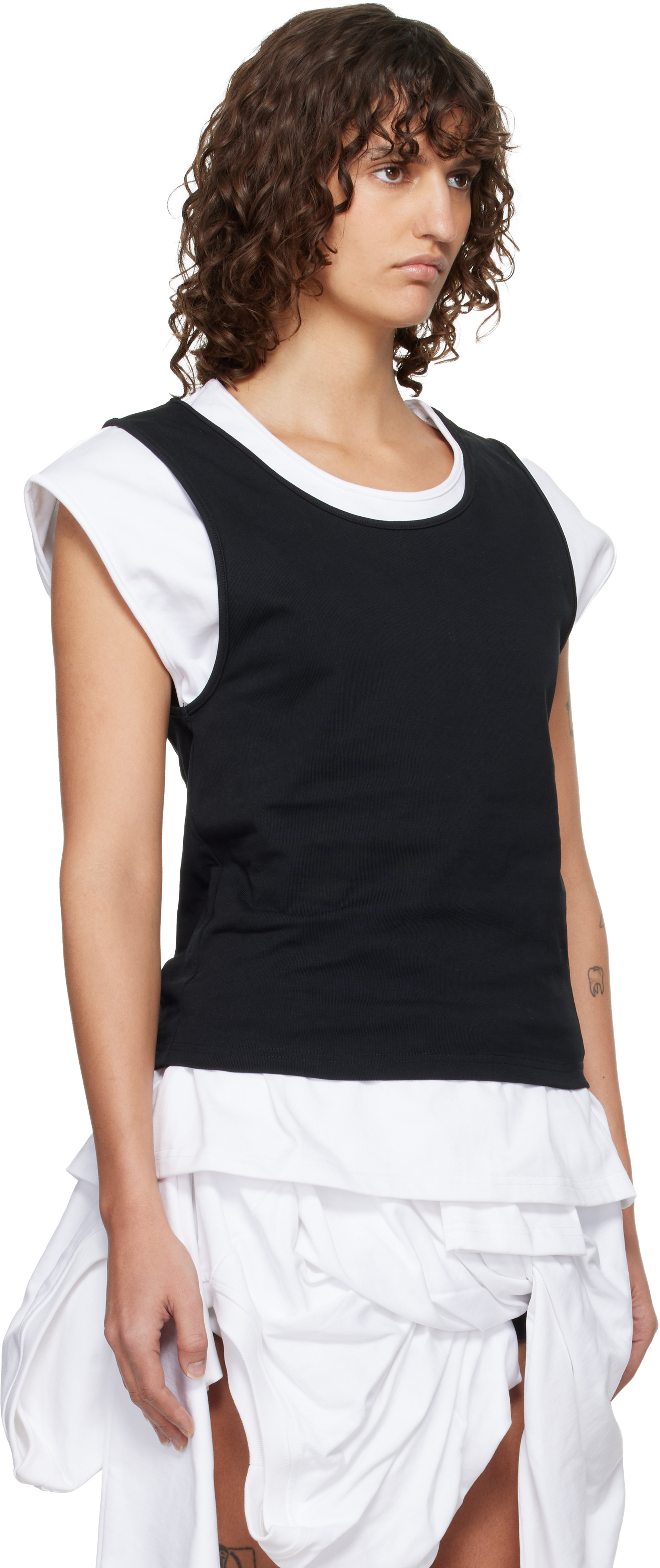 Black & White Tank-Layer T-shirt