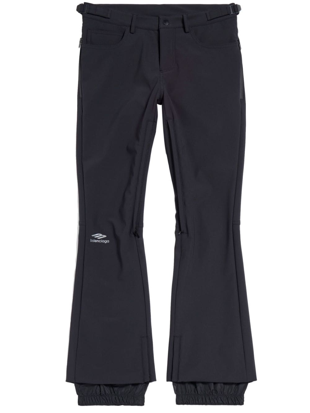 Flared Stretch Ski Ski Pants — Black