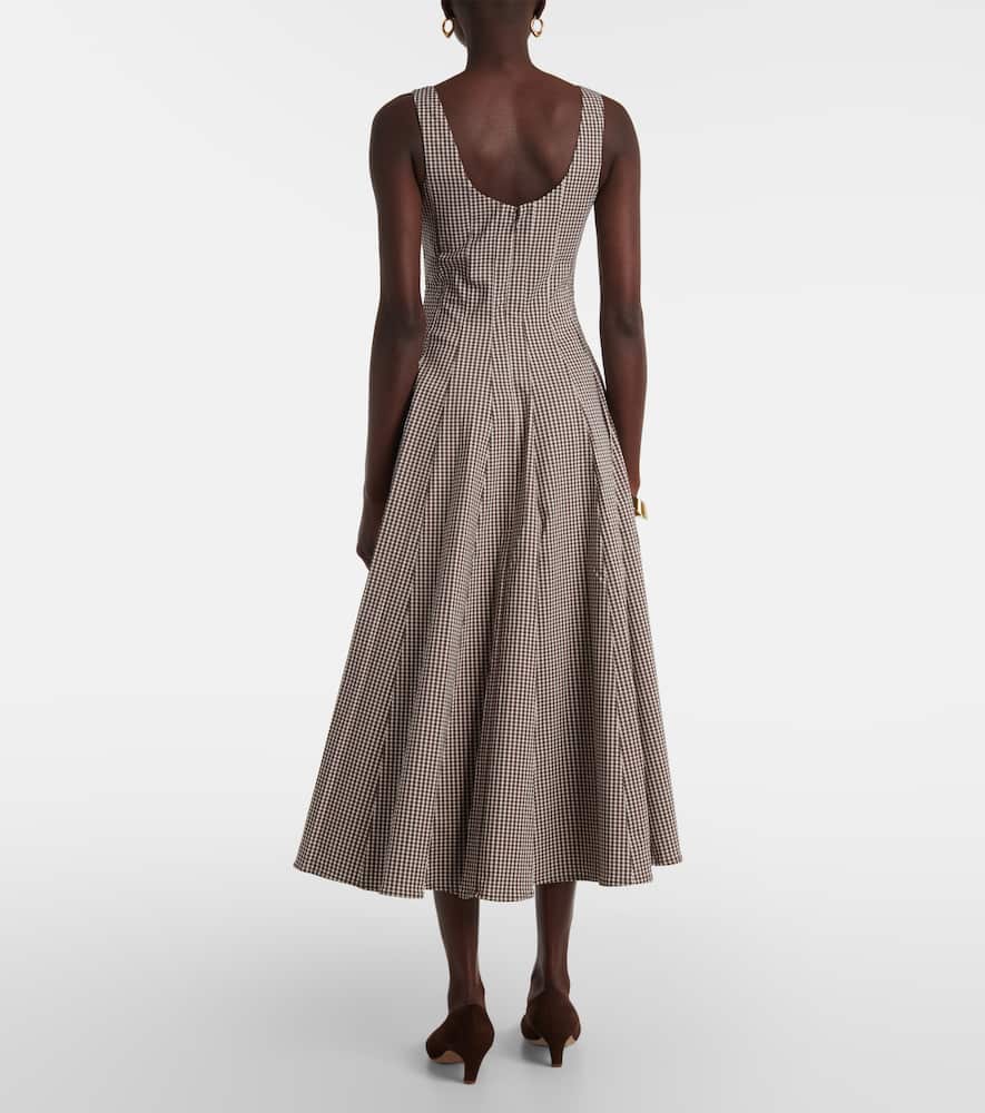 Wells checked midi dress