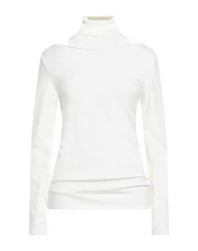 Woman Turtleneck Ivory Size 10 Viscose, Polyamide, Elastic fibres