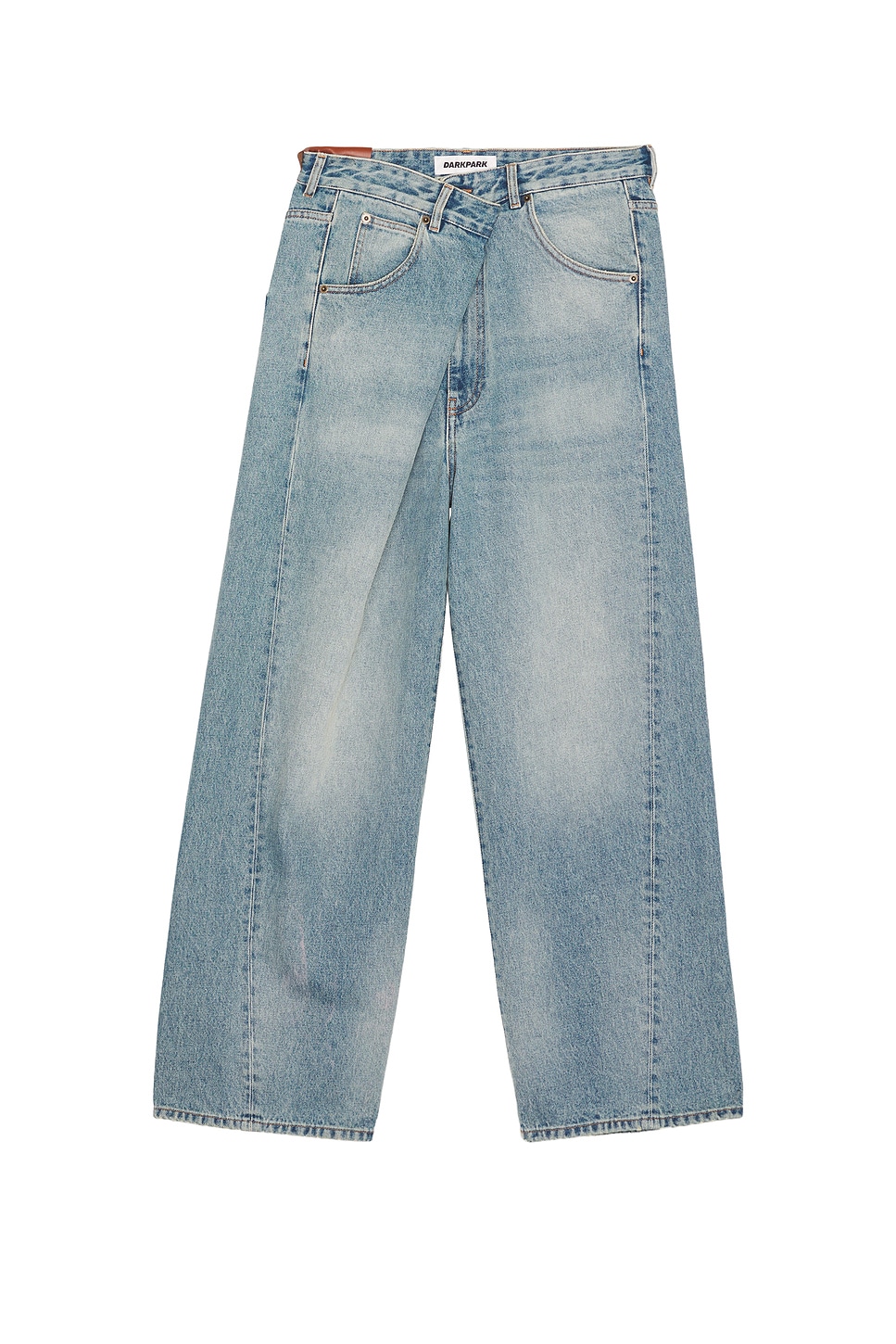 DARKPARK Ined Fold Over Denim Pants in Blue. - 30 also
