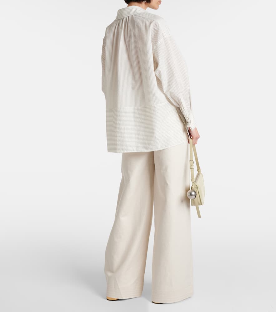Saletta pinstripe cotton and silk shirt