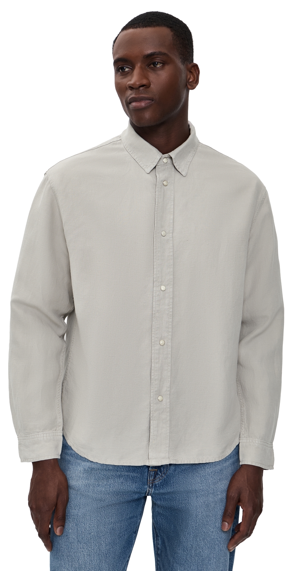 Long Sleeve Classic Shirt Light Stone