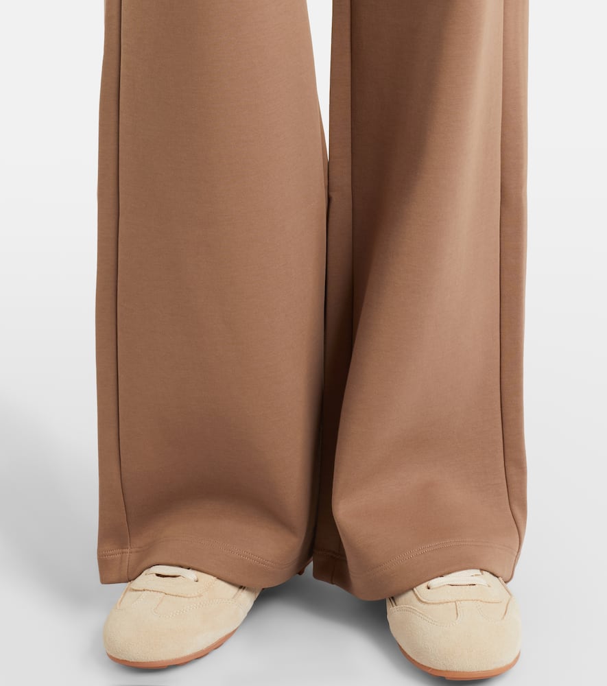 Cotton-blend straight pants