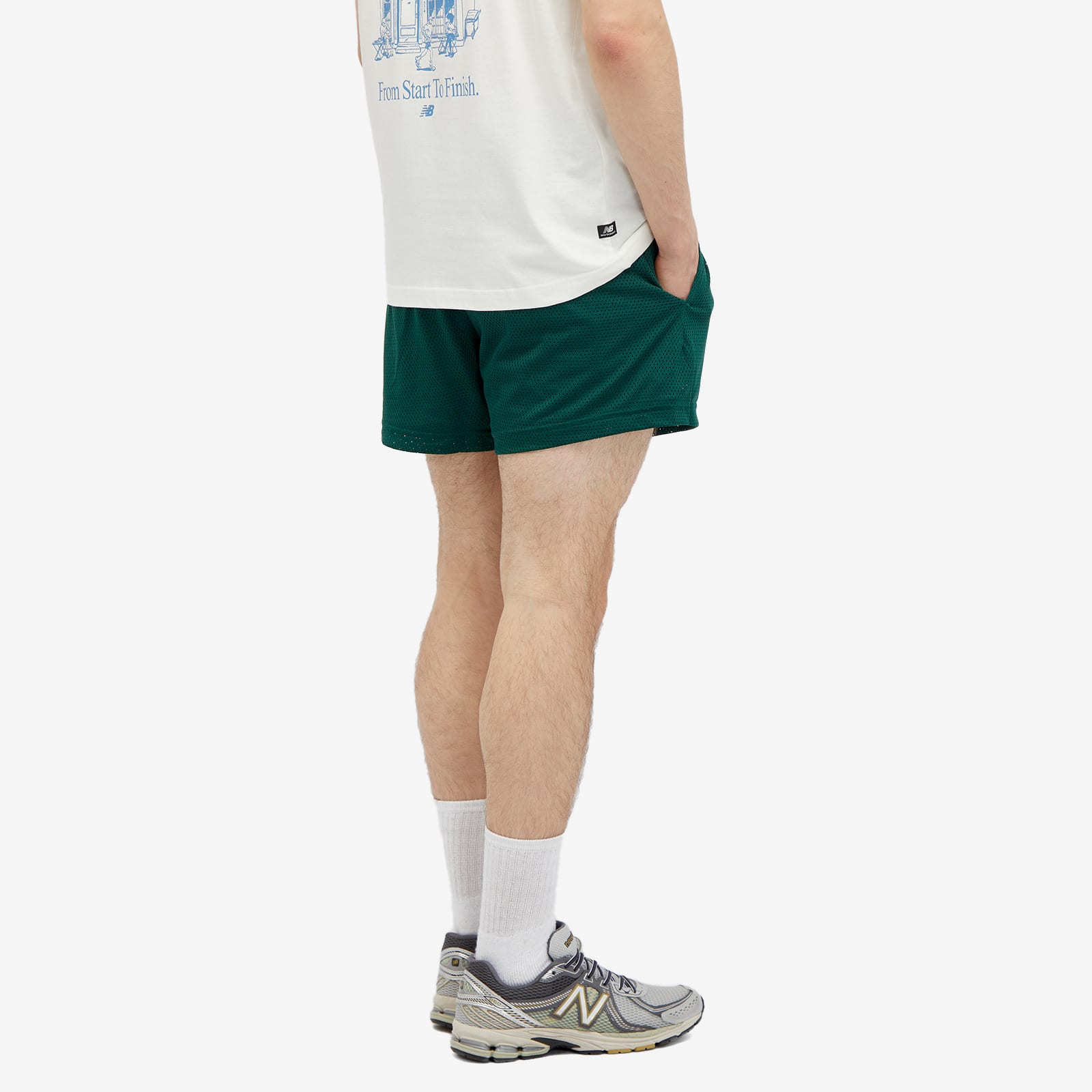 Men's Mesh Short 5 Inch in Nightwatch Green, Size X-Large 