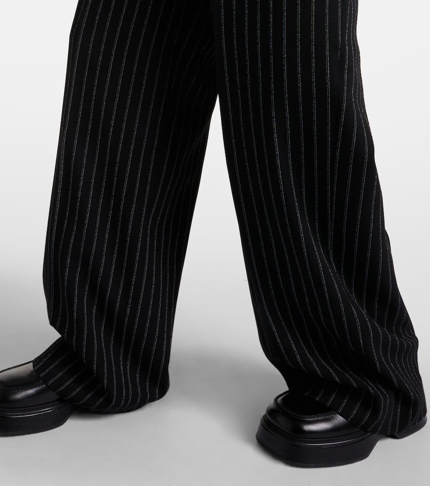 High-rise wool wide-leg pants