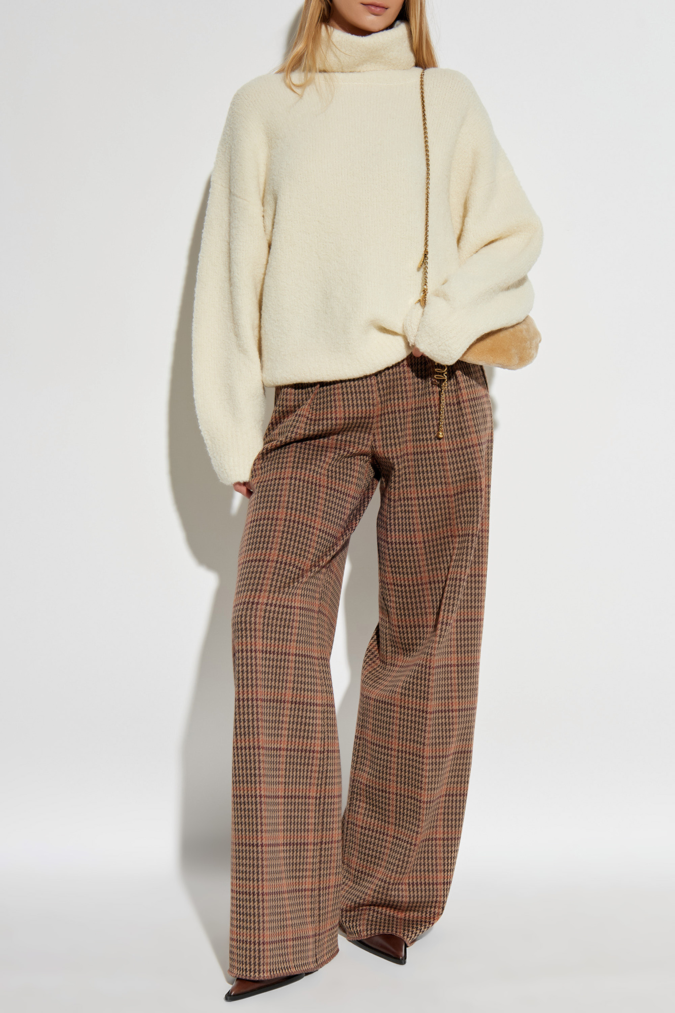 Loose-fit Turtleneck, Women's, Cream