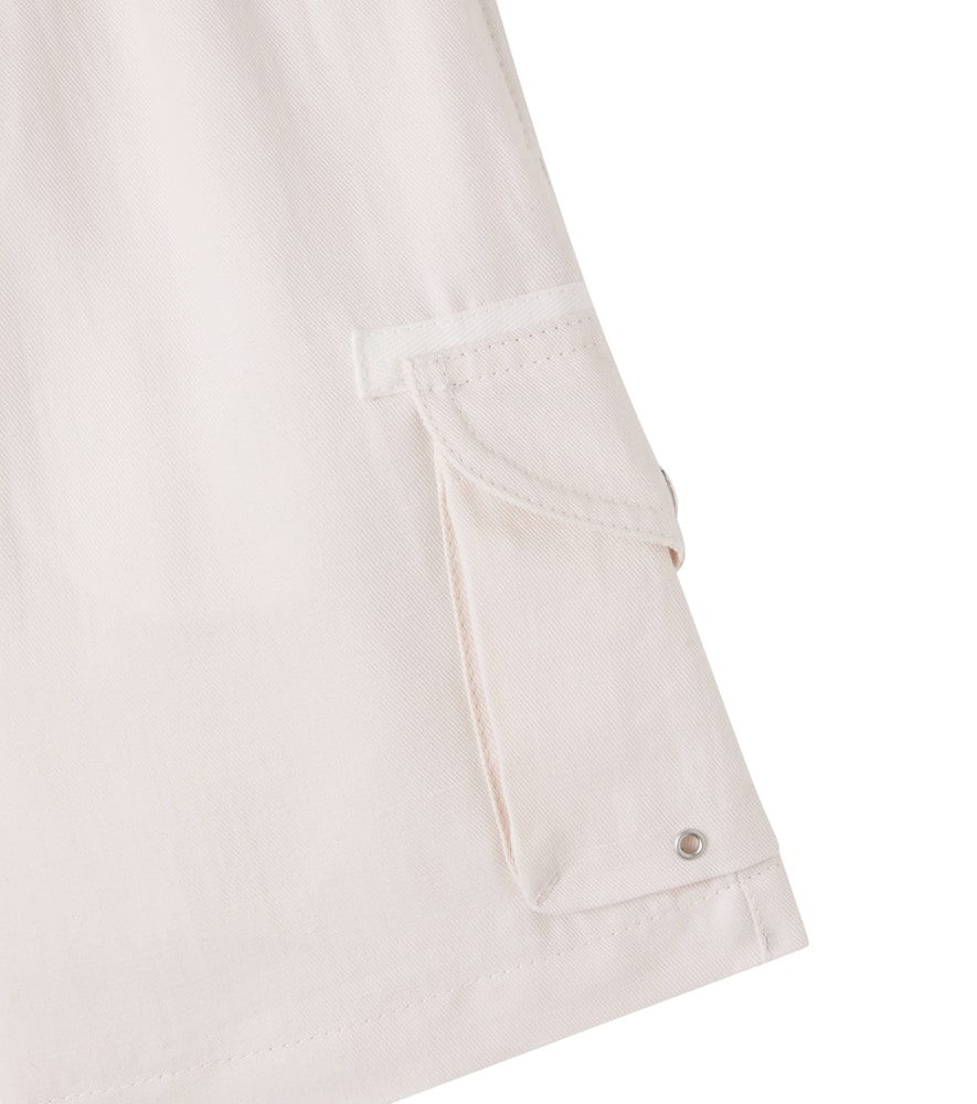 Linen and cotton cargo shorts