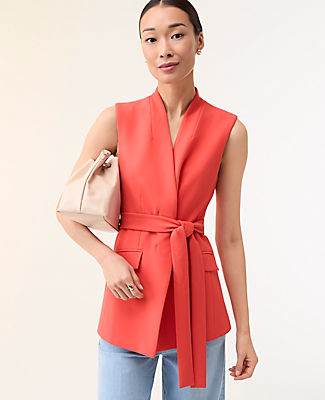 Ann Taylor The Belted Long Vest