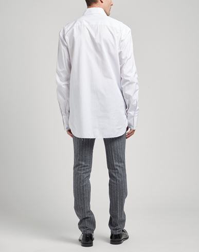 Man Shirt White Size M Cotton, Polyester
