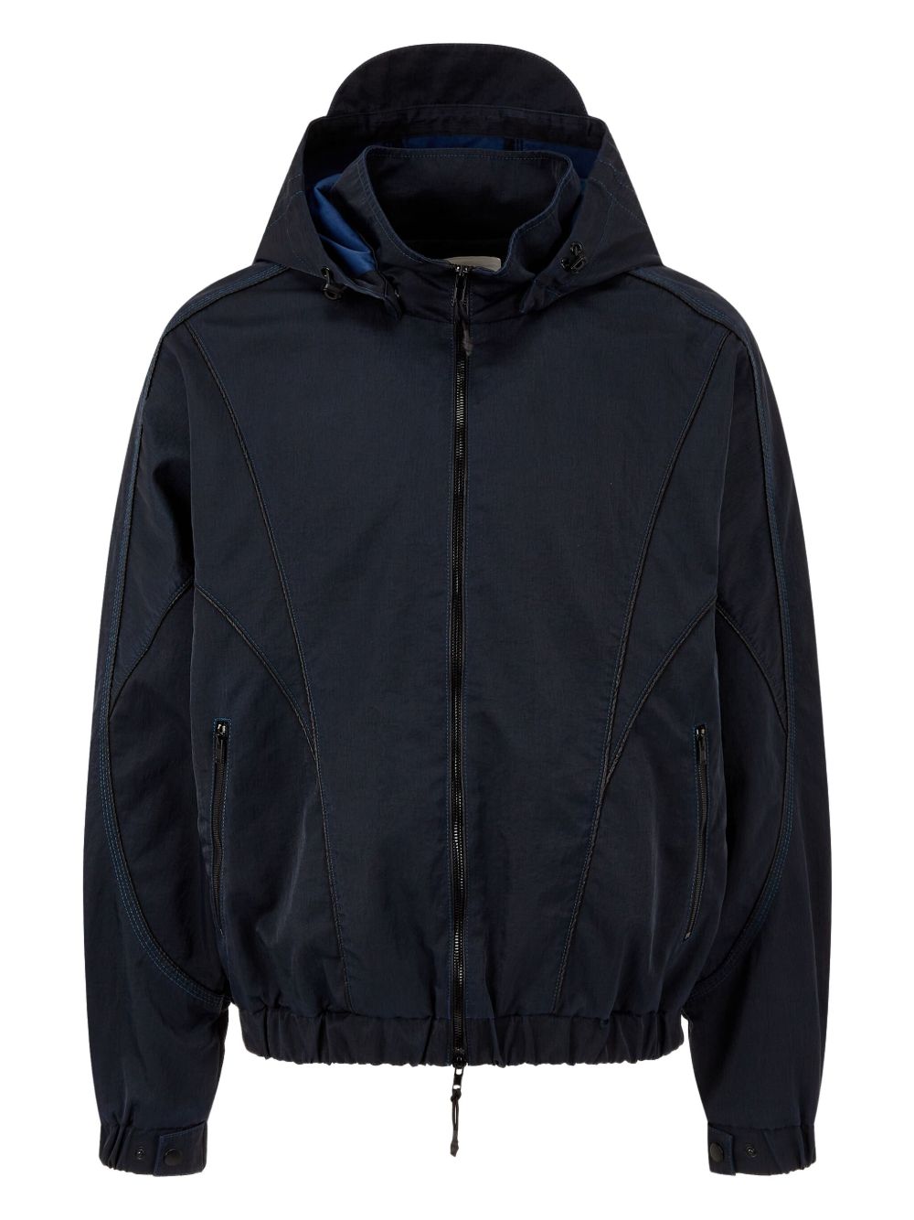 Hooded zip-up jacket - Black