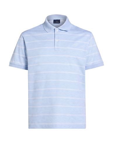 Man Polo shirt Sky blue Size L Cotton