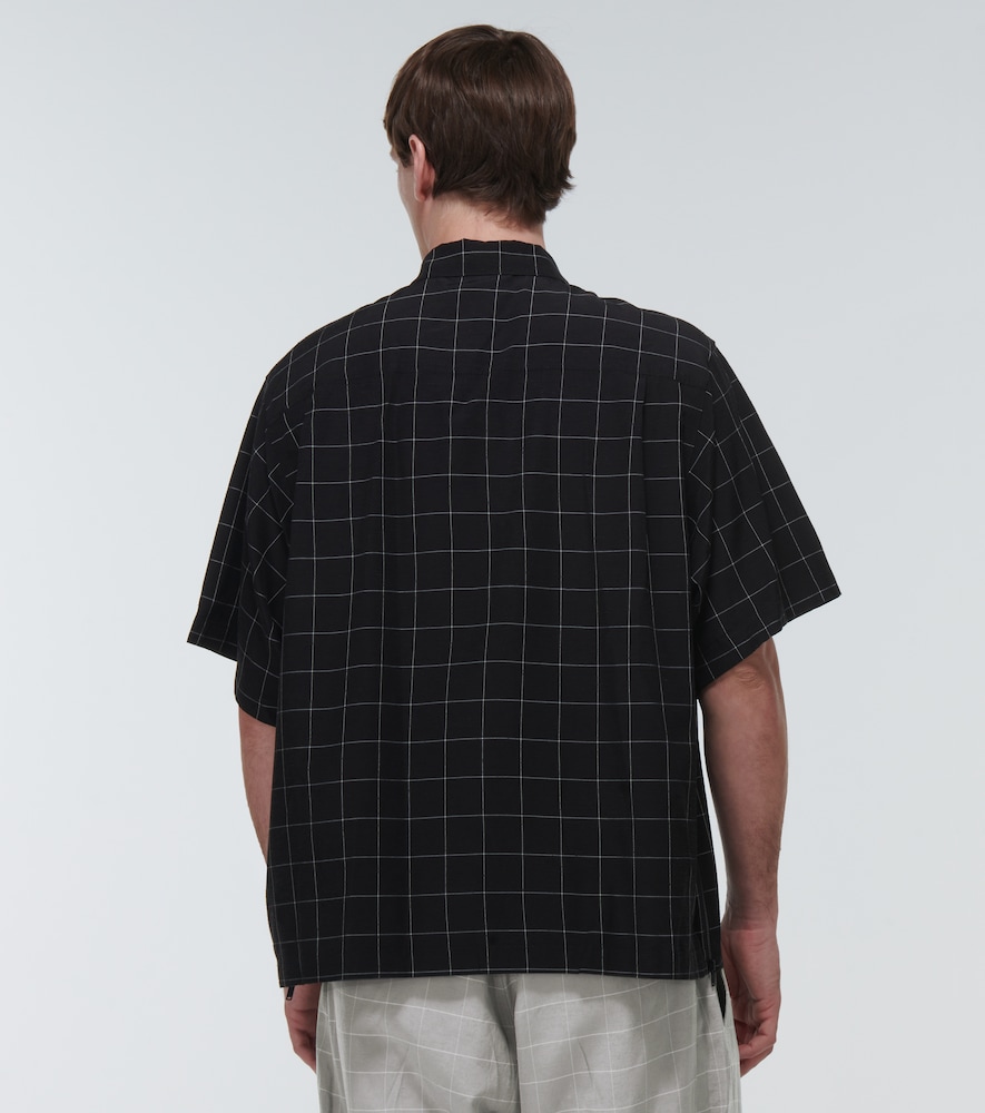 Undercover Checked silk-blend shirt