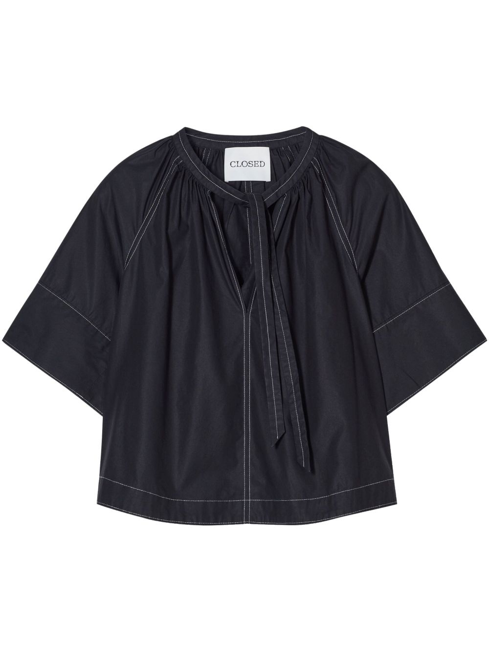 Closed cropped top - Black