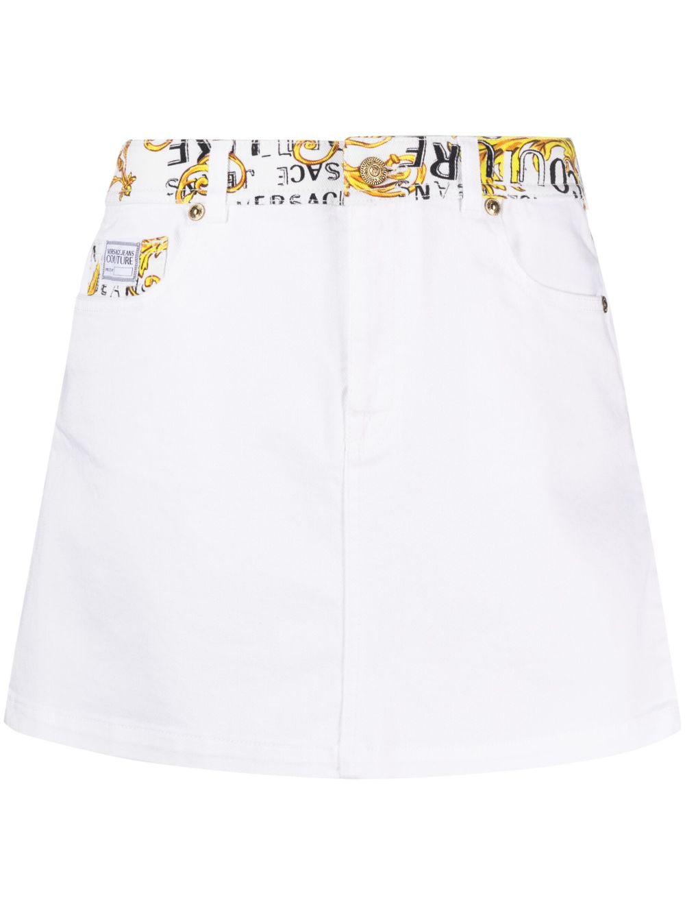 Logo Couture mini skirt - White