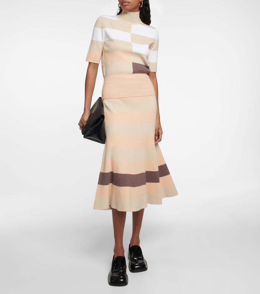 Joseph Ribbed-knit midi skirt