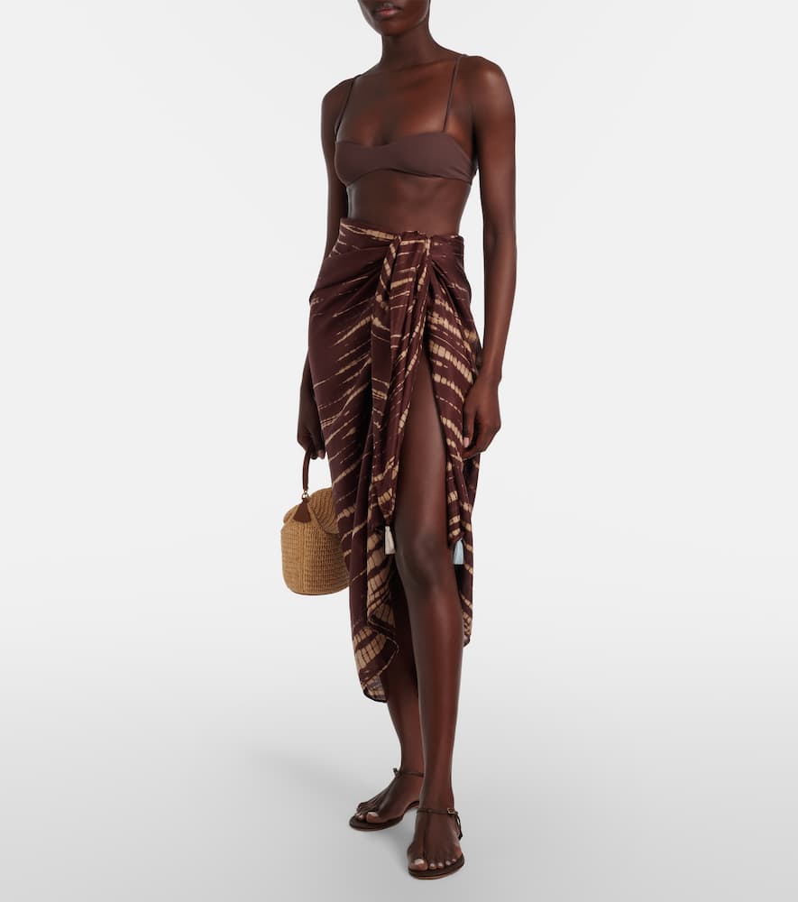 Tie-dye silk beach cover-up