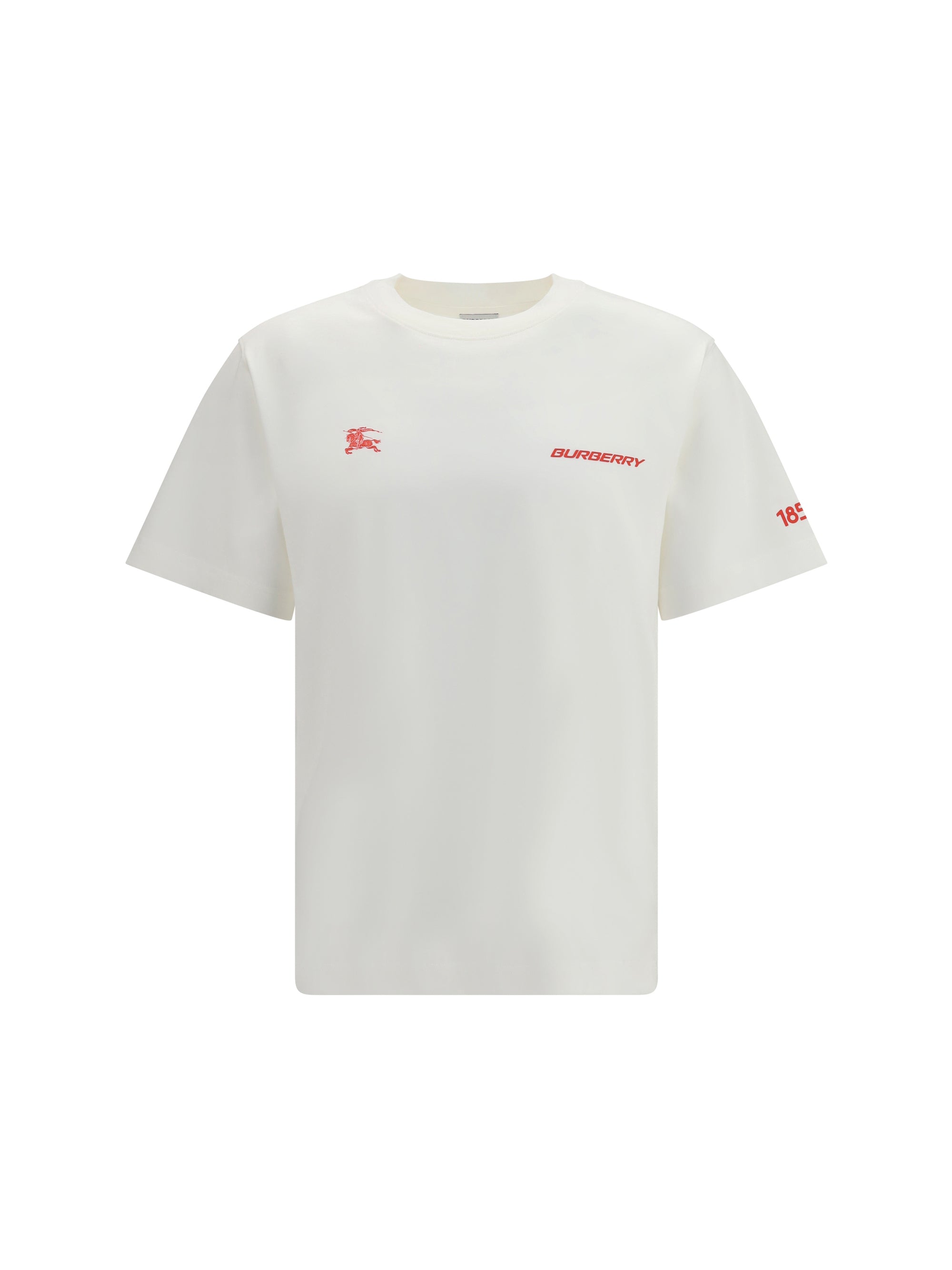 Cotton Jersey with Map Print T-Shirt — White