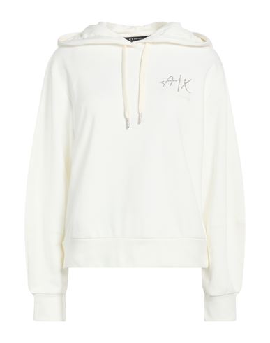 Woman Sweatshirt White Size M Cotton, Elastane