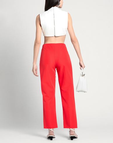 B. yu Woman Pants Tomato red Size M Polyester, Elastane