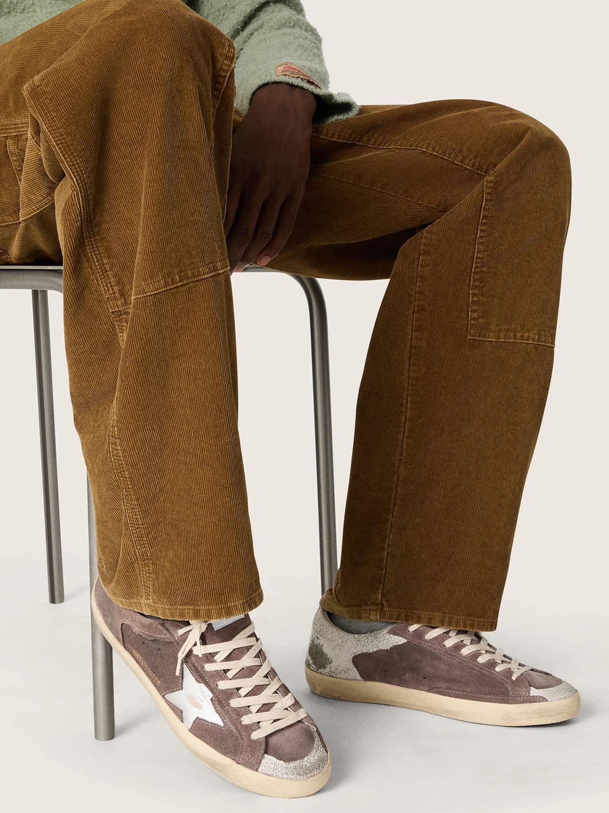 Golden Goose - Men’s Super-star Ltd In Lavender Suede With Silver Star, Man