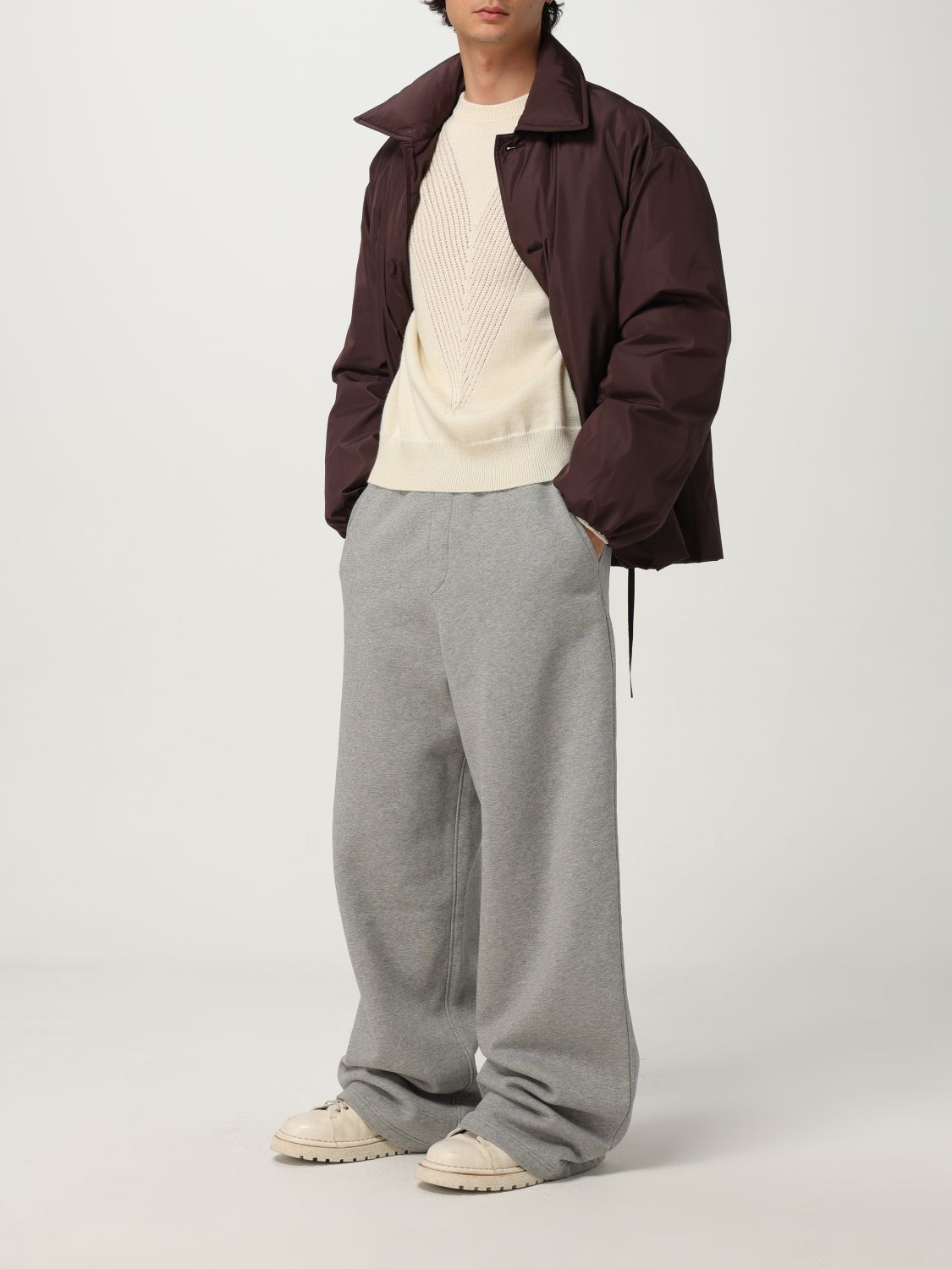 Coat Men color Brown