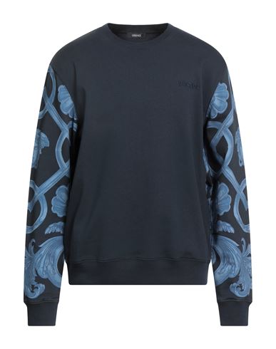 Man Sweatshirt Midnight blue Size XL Cotton
