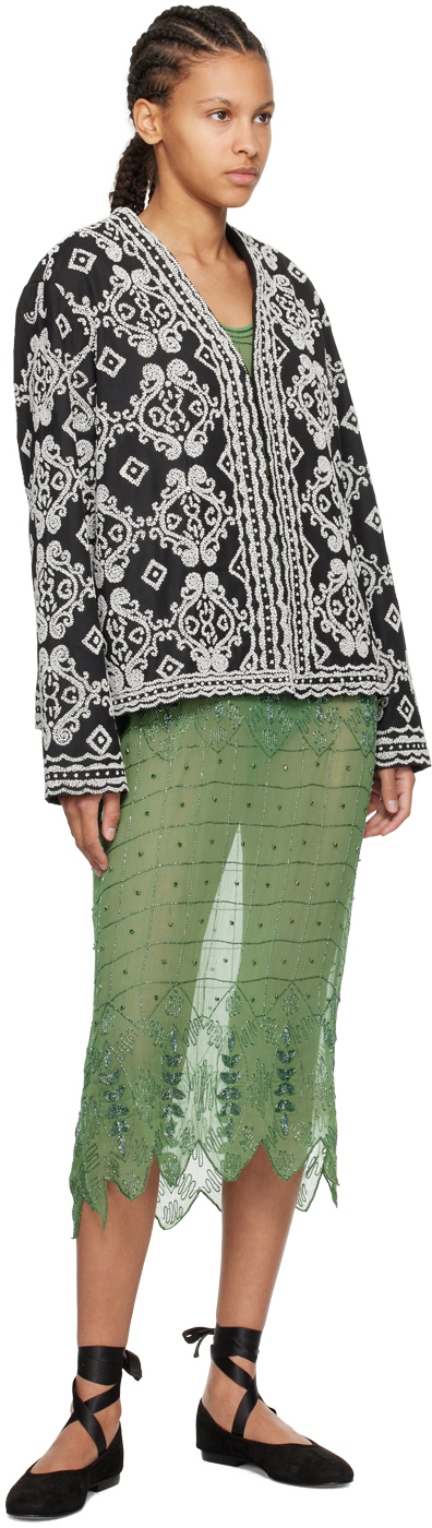 Bode Black Beaded Baroque Jacket