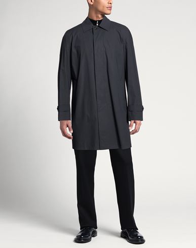 Man Overcoat & Trench Coat Charcoal Size 34 Cotton