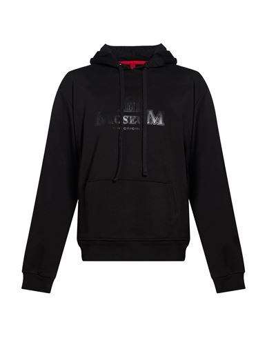 Man Sweatshirt Black Size XL Cotton, Polyester