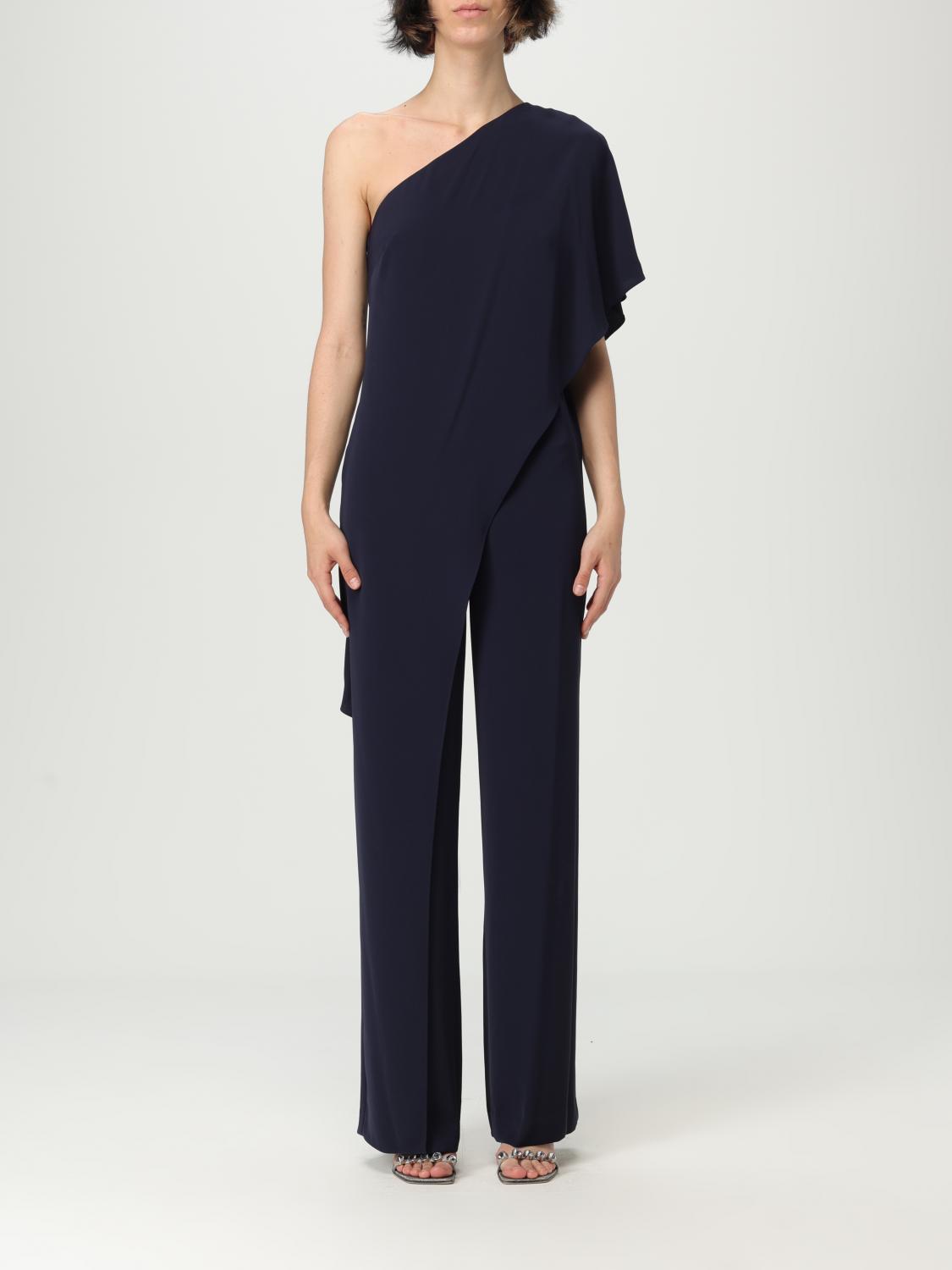 Draped cape jumpsuit - Orange