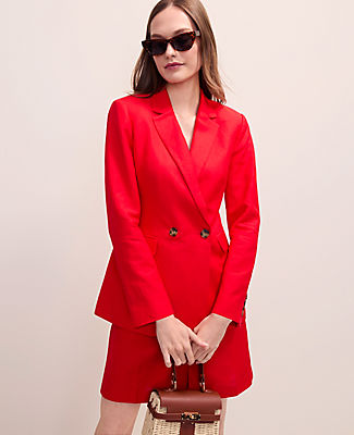 Ann Taylor The Petite Crosby Blazer in Linen Blend