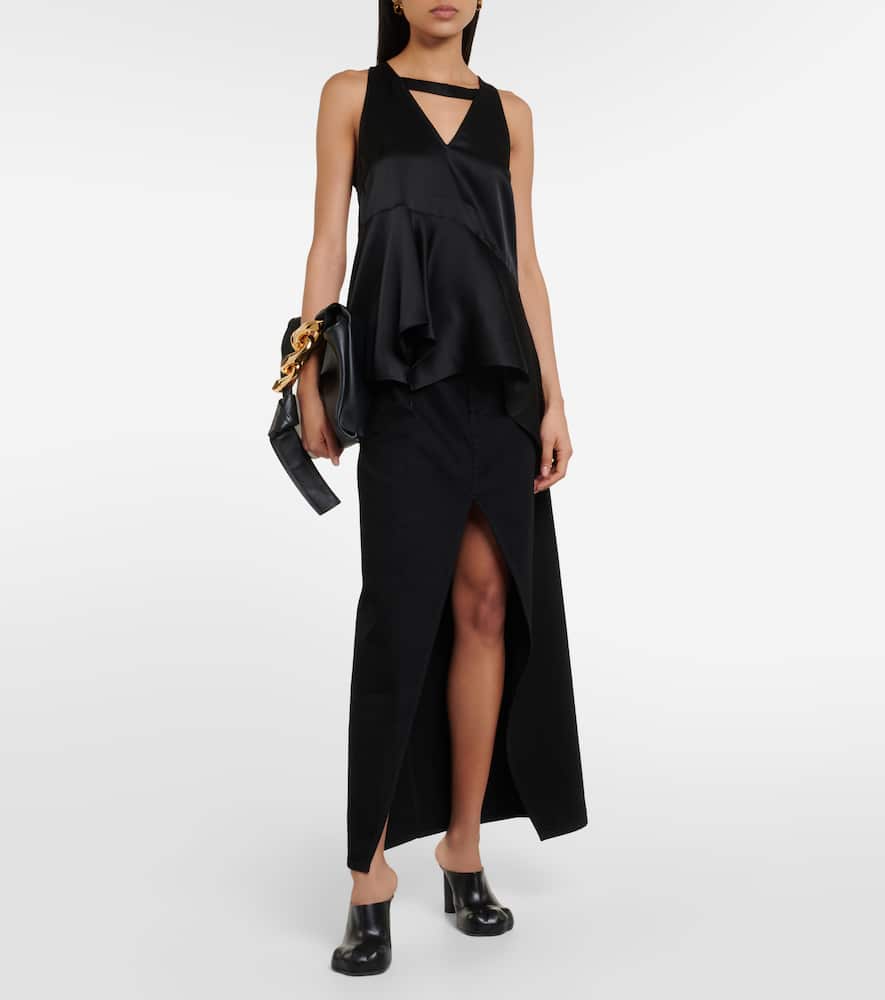 Asymmetric satin top