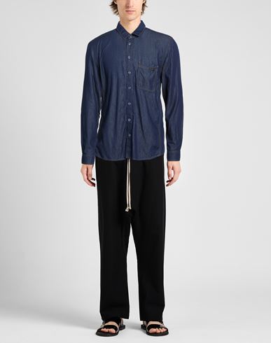 Man Denim shirt Blue Size 38 Cotton